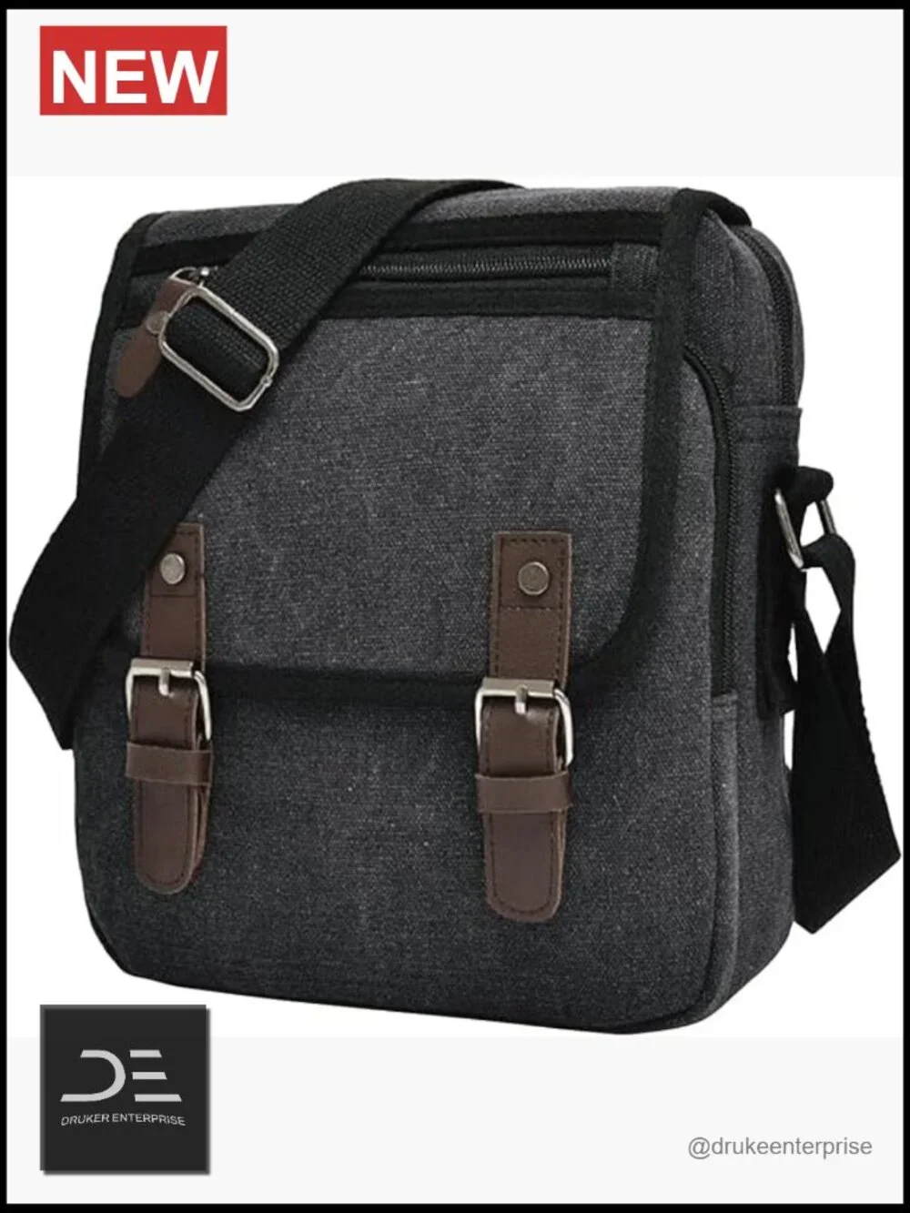 Vintage Canvas Messenger Bag Crossbody Shoulder Travel Satchel